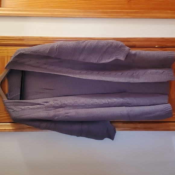 LAST ONE! Women's Casual Open Front Coat Cable Knit Long Sweater - Picture 3 of 5